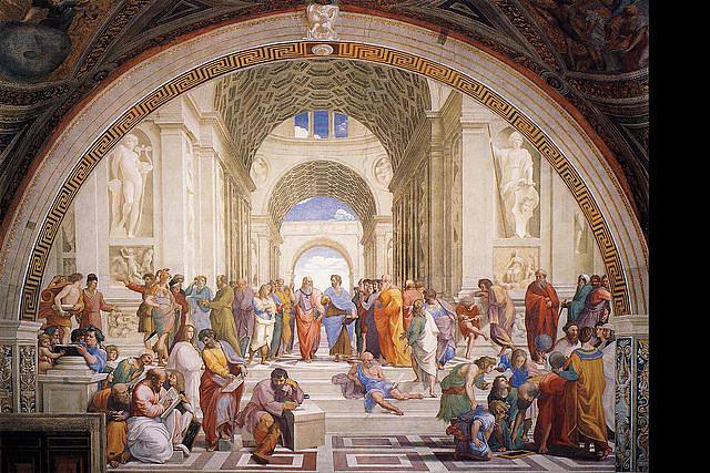 雅典学校 The School of Athens (1510 - 1511)，拉斐尔