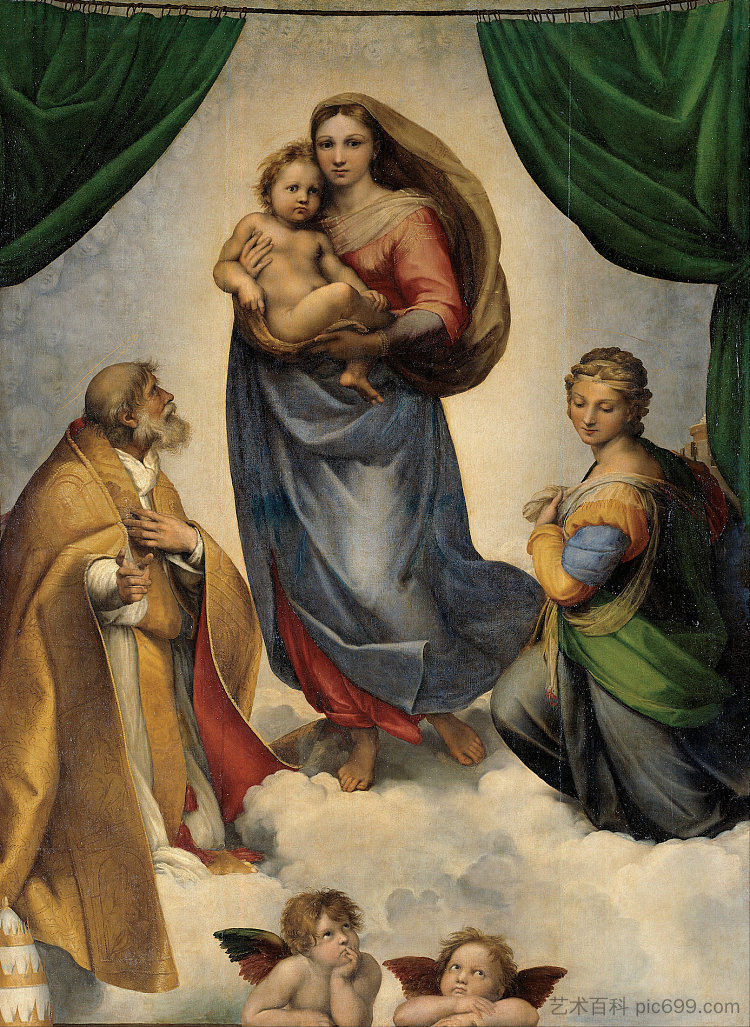 西斯廷圣母 The Sistine Madonna (1513)，拉斐尔