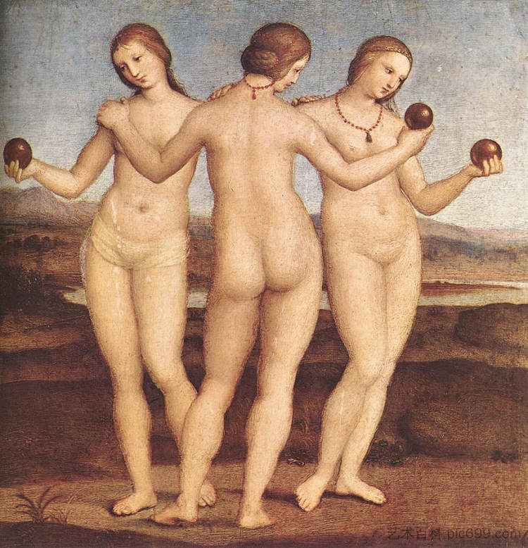 三恩典 The Three Graces (1504 - 1505)，拉斐尔