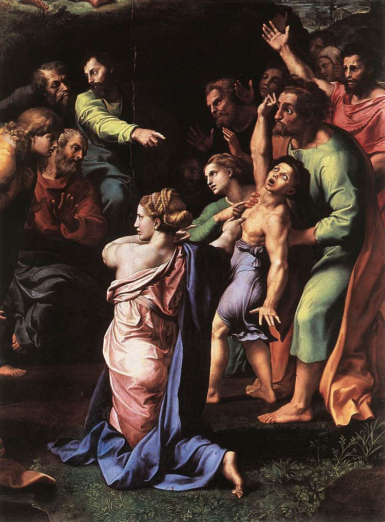 变形（局部） The Transfiguration (detail) (1520)，拉斐尔