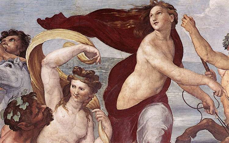 加拉蒂亚的胜利（局部） The Triumph of Galatea (detail) (1506)，拉斐尔