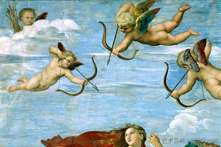 加拉蒂亚的胜利(局部) The Triumph of Galatea (detail) (1512 - 1514),拉斐尔