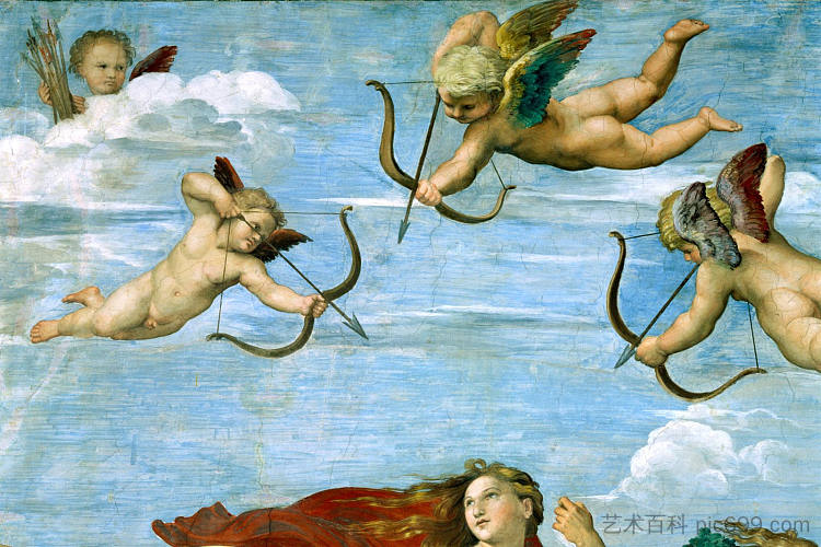 加拉蒂亚的胜利（局部） The Triumph of Galatea (detail) (1512 - 1514)，拉斐尔