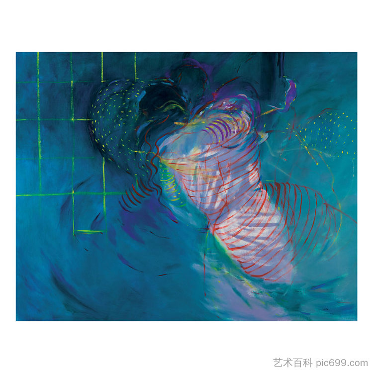 摘要 图形IV ABSTRACT FIGURATIVE IV (1990)，拉希德·阿勒哈利法