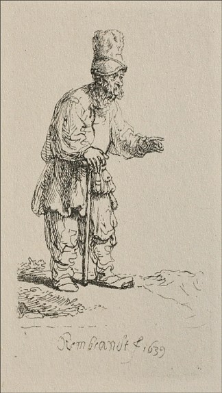 戴着高帽的犹太人 A Jew with the High Cap (1639)，伦勃朗