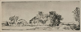 形状不规则的风景 A Landscape of Irregular Form (1652)，伦勃朗