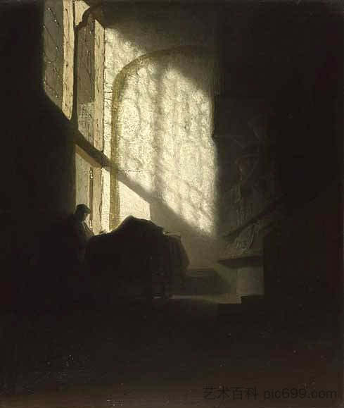 房间里的男人 A Man in a Room (1627 - 1630),伦勃朗