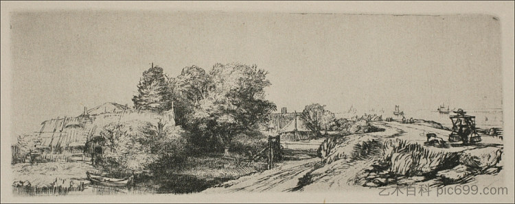 一个拿牛奶的农民脸色苍白 A Peasant Carrying Milk Pales (1650),伦勃朗