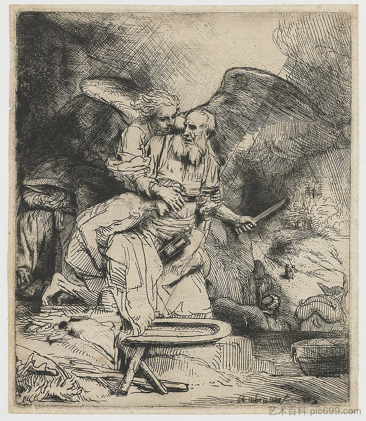 亚伯拉罕的牺牲 Abraham's Sacrifice (1655),伦勃朗