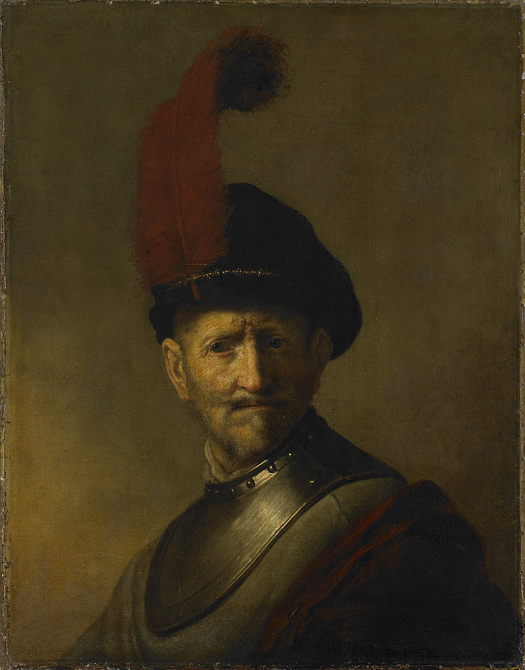 《穿军装的老人》(原名《伦勃朗父亲肖像》) An Old Man in Military Costume (formerly called Portrait of Rembrandt's Father) (1630),伦勃朗