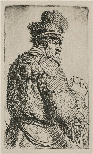 从后面看到的老人 An Old Man Seen from Behind (1631)，伦勃朗