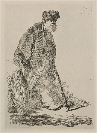 留着浓密胡须的老人 An Old Man with a Bushy Beard (1630)，伦勃朗