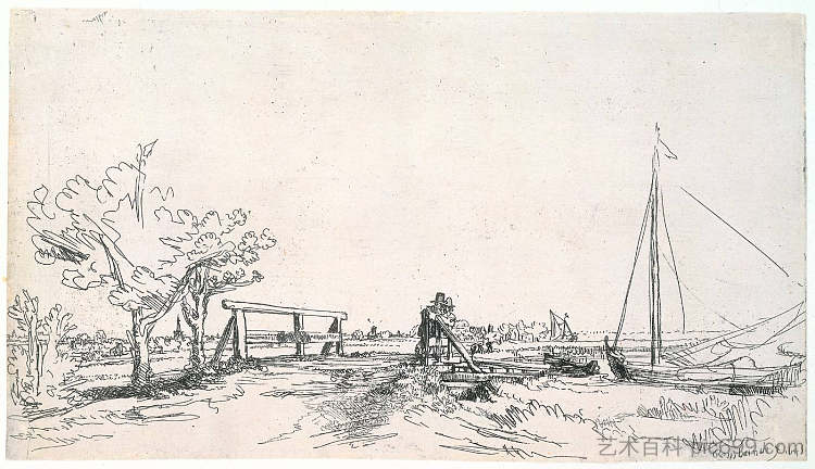 桥 Bridge (1645),伦勃朗
