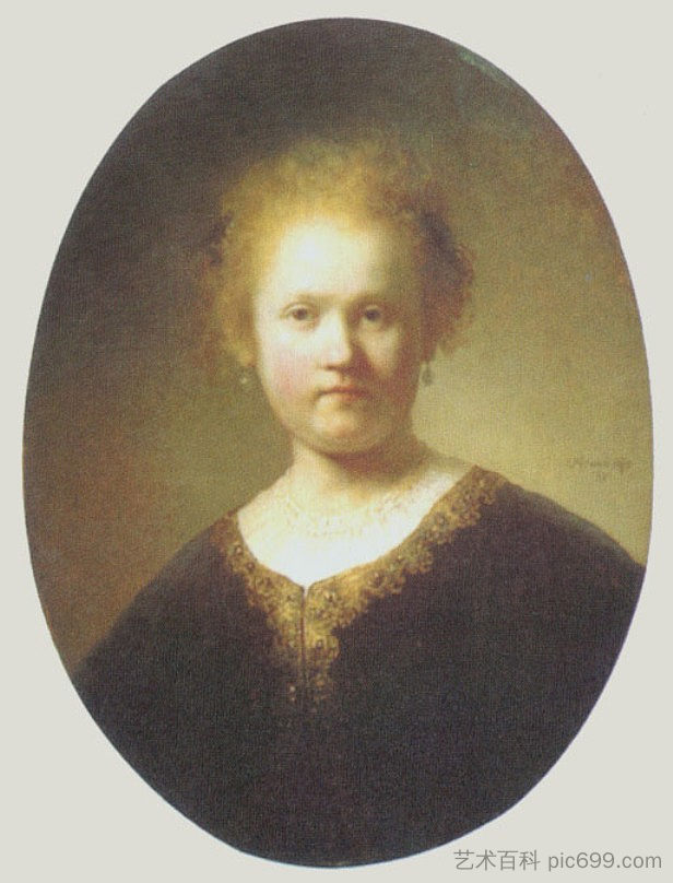 一个年轻女子的半身像 Bust of a Young Woman (1632),伦勃朗