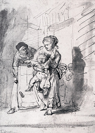 发脾气的孩子 Child In A Tantrum (c.1635)，伦勃朗