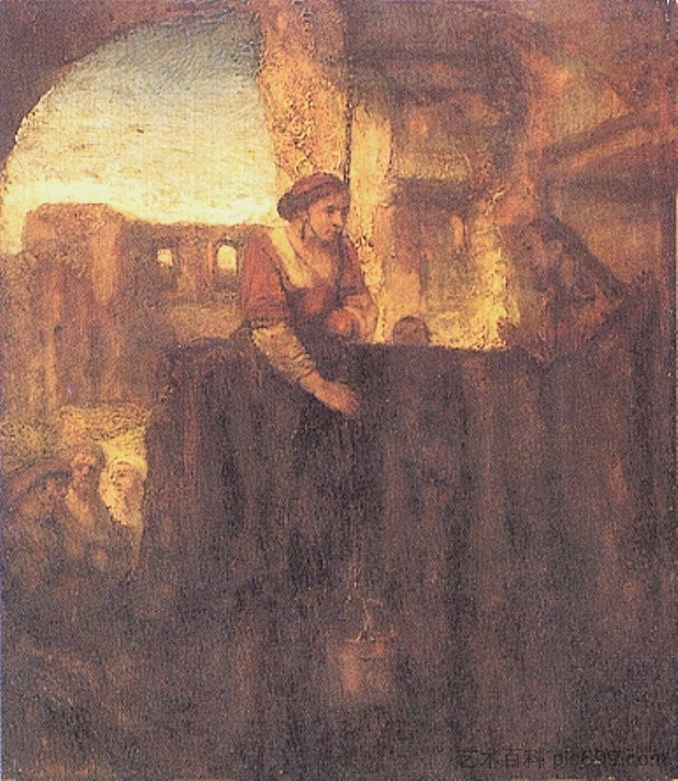 基督和撒玛利亚人在井边 Christ and the Samaritan at the Well (1659),伦勃朗