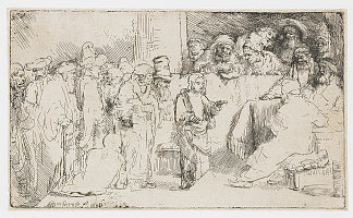 基督与医生争论 Christ disputing with the doctors (1652)，伦勃朗