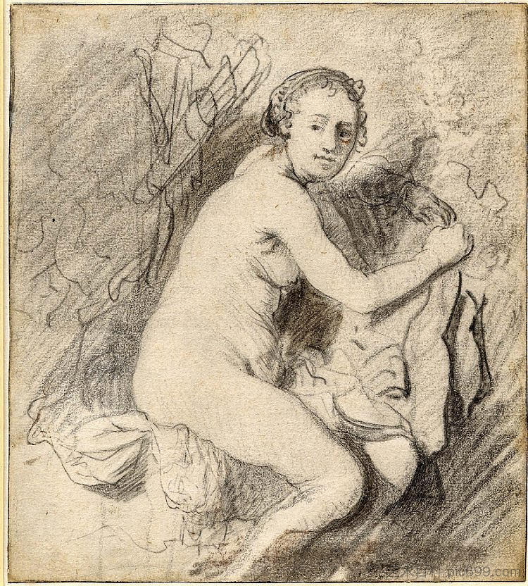 戴安娜在巴斯 Diana at the Bath (1631)，伦勃朗