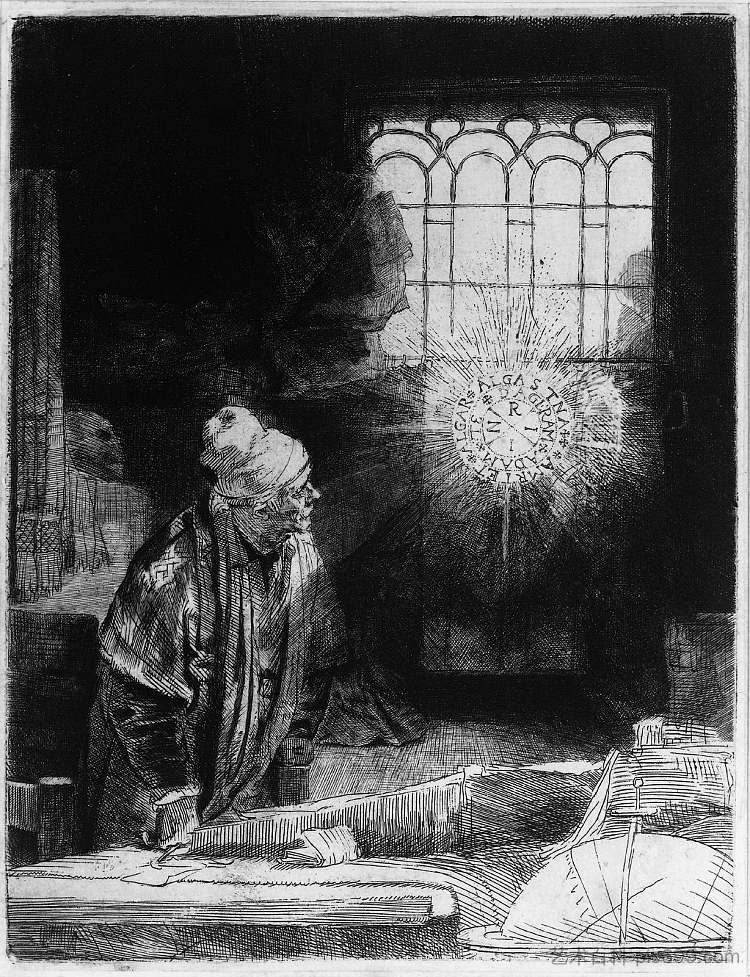 《浮士德》 Faust (c.1652),伦勃朗