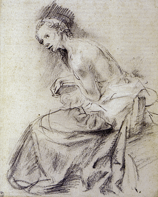 女性裸体坐姿，苏珊娜 Female nude seated, Suzanne (1634)，伦勃朗