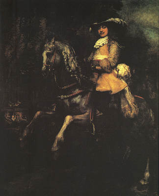 弗雷德里克·里赫尔在马背上 Frederick Rihel on Horseback (1663)，伦勃朗