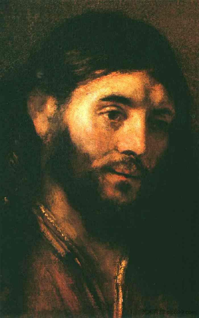 基督的头 Head of Christ (1650)，伦勃朗