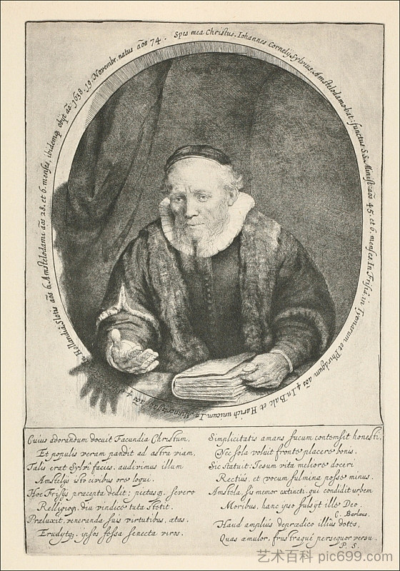 简·科内利斯·西尔维乌斯 Jan Cornelis Sylvius (1646)，伦勃朗