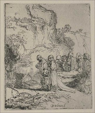 耶稣基督的身体被抬到坟墓 Jesus Christ s Body Carried to the Tomb (1645)，伦勃朗