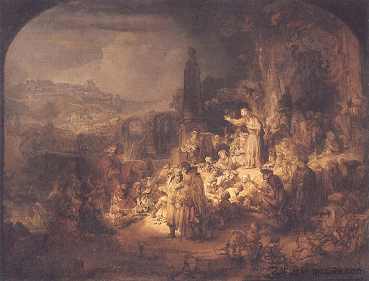 施洗约翰讲道 John the Baptist Preaching (1634 - 1635),伦勃朗