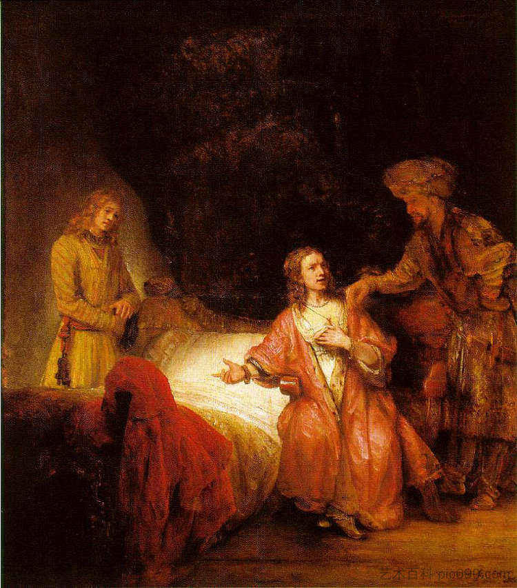 约瑟被波提乏的妻子指控 Joseph Accused by Potiphar's Wife (1655),伦勃朗