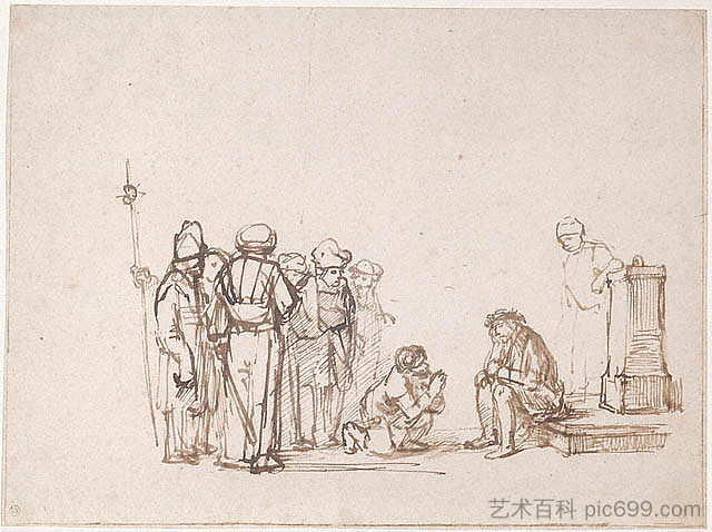 嘲笑基督 Mocking of Christ,伦勃朗
