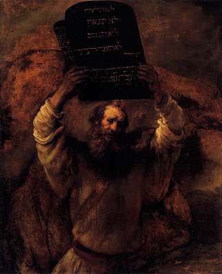 摩西砸碎律法的牌位 Moses Smashing the Tablets of the Law (1659)，伦勃朗