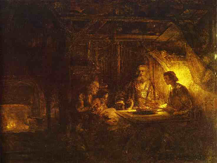 腓利门和鲍西斯 Philemon and Baucis (1658),伦勃朗