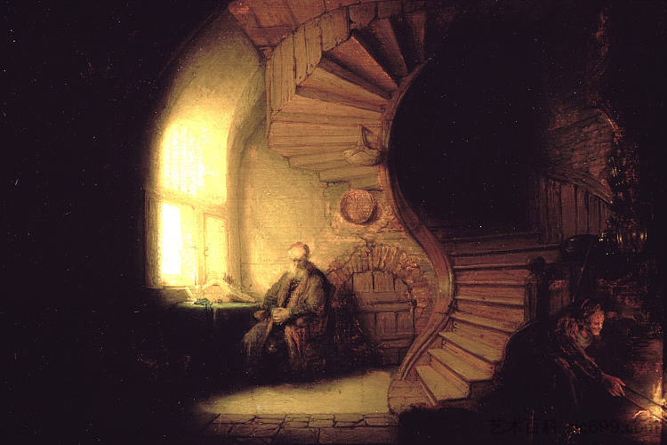 冥想中的哲学家 Philosopher in Meditation (1632),伦勃朗