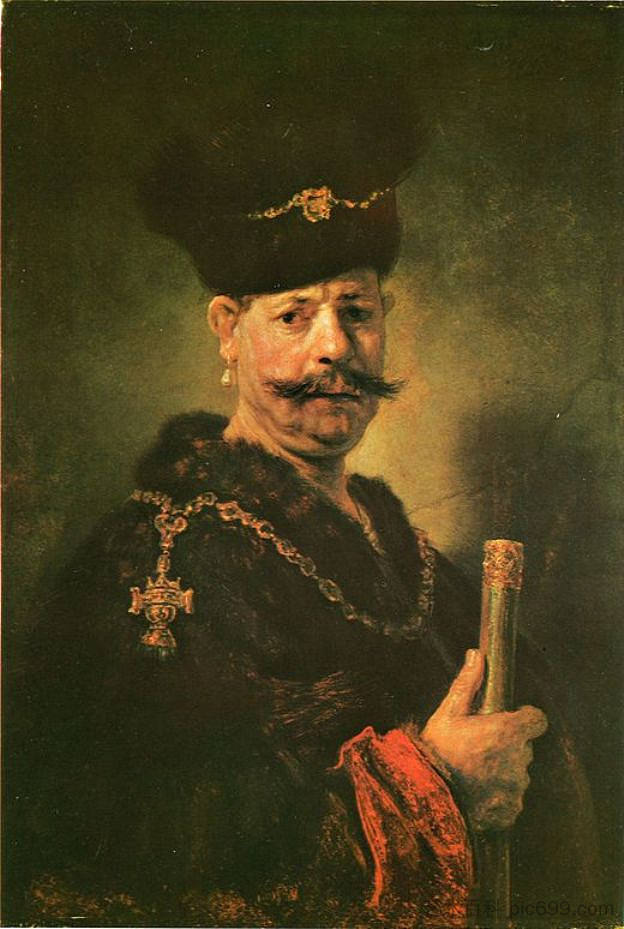 波兰贵族 Polish Nobleman (1637)，伦勃朗