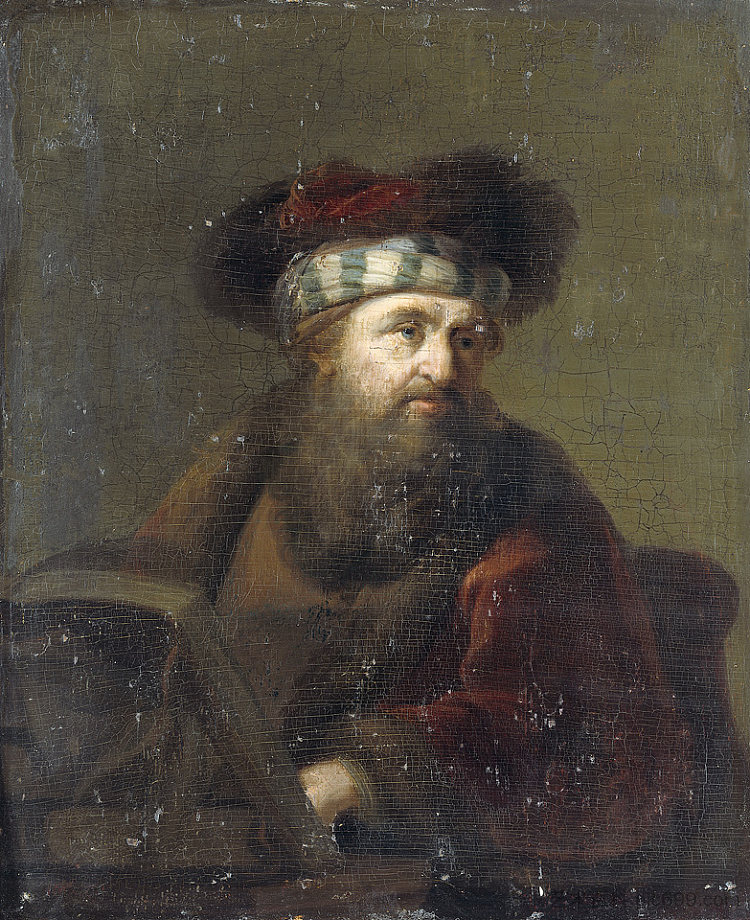 拉比画像 Portrait of a Rabbi，伦勃朗