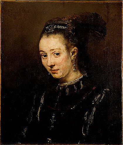 一个年轻女子的肖像 Portrait of a Young Woman (1655),伦勃朗