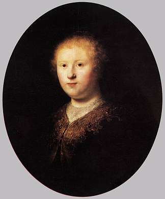 一个年轻女子的肖像 Portrait of a Young Woman (1632)，伦勃朗