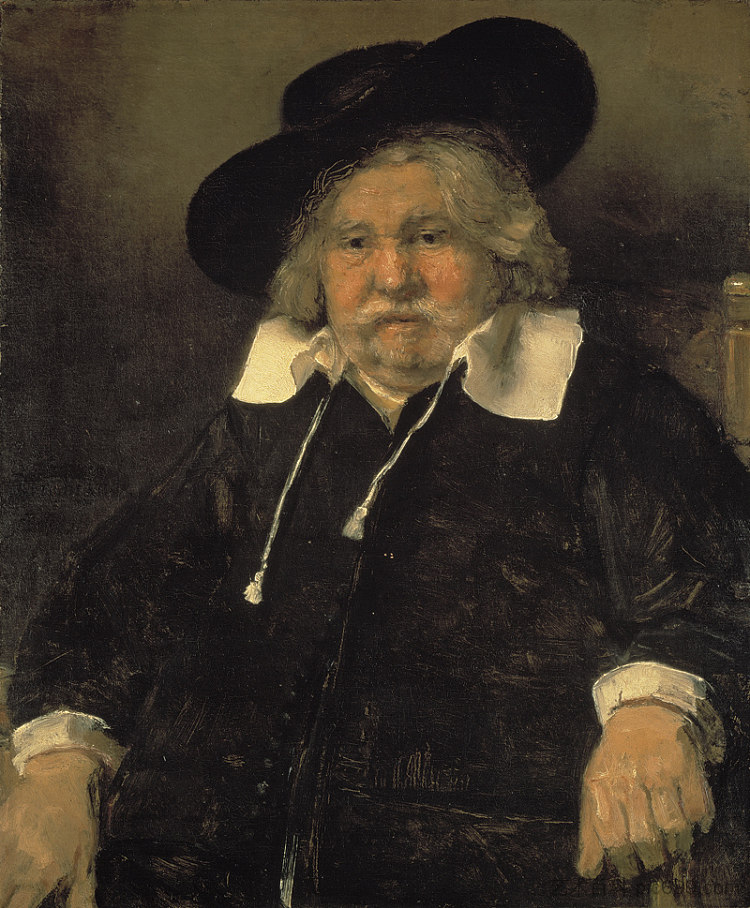 一位老人的肖像 Portrait of an elderly man (1667),伦勃朗