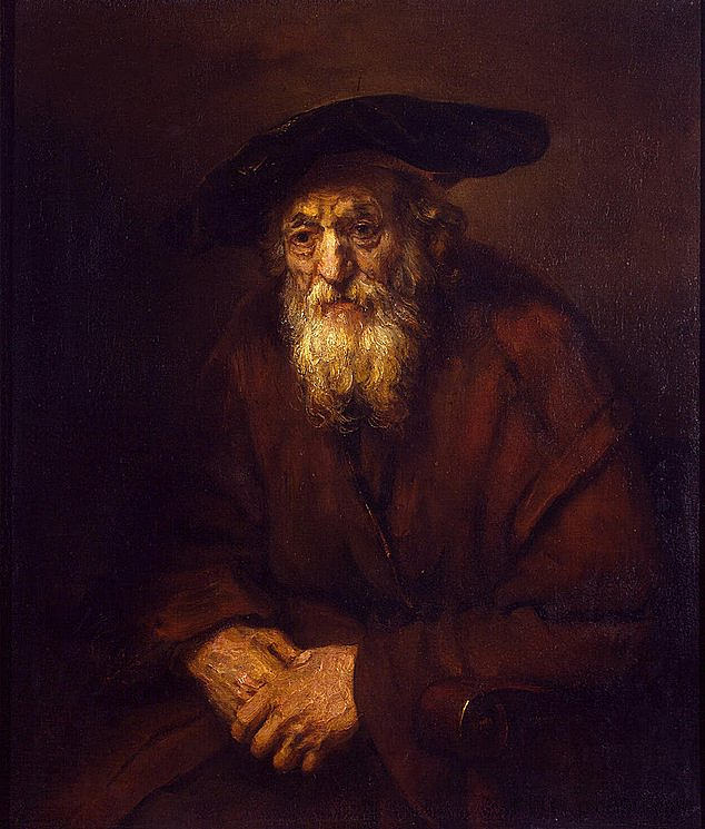 一个老犹太人的肖像 Portrait of an Old Jew (1654)，伦勃朗