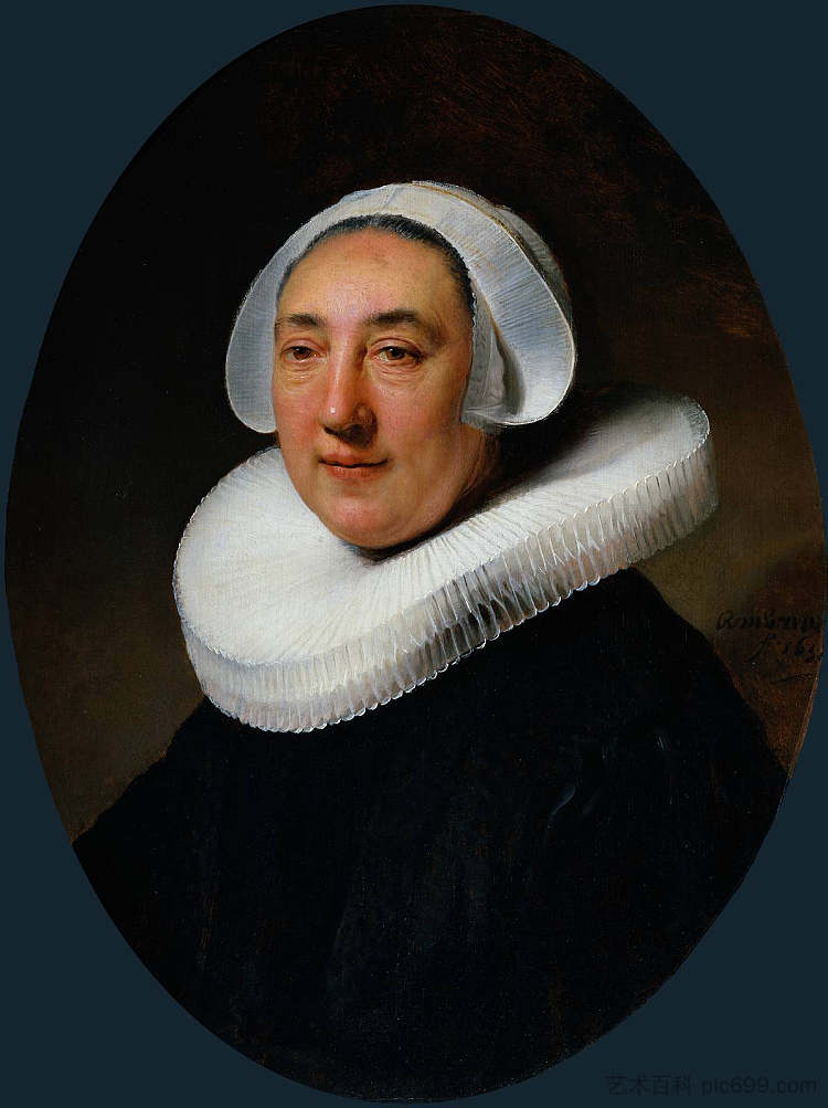海斯杰·范·克莱伯格的肖像 Portrait of Haesje van Cleyburgh (1634),伦勃朗