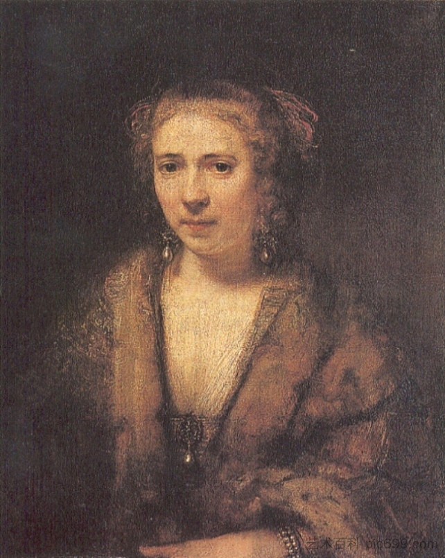 亨德里克耶·斯托菲尔斯的肖像 Portrait of Hendrikje Stoffels (1654)，伦勃朗