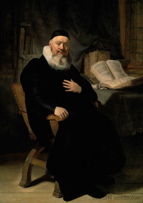 约翰内斯-埃利森的肖像 Portrait-Of-Johannes-Elison (1634),伦勃朗