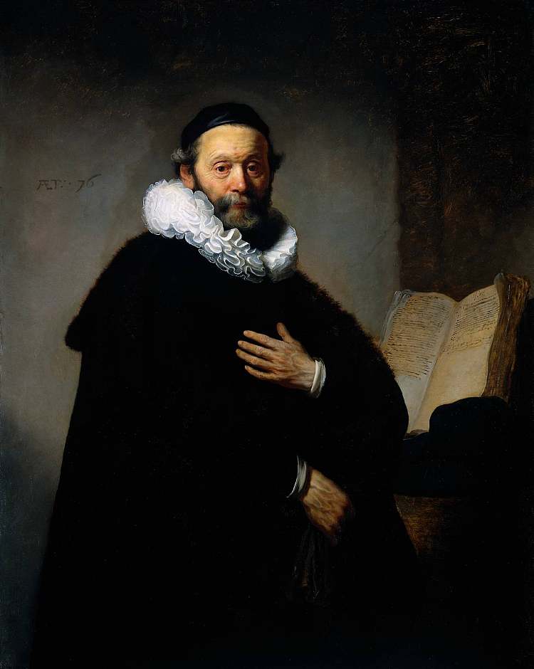 约翰内斯·文博加尔特的肖像 Portrait of Johannes Wtenbogaert (1633)，伦勃朗