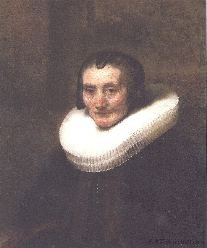 Margeretha de Geer 的肖像 Portrait of Margeretha de Geer (1661),伦勃朗