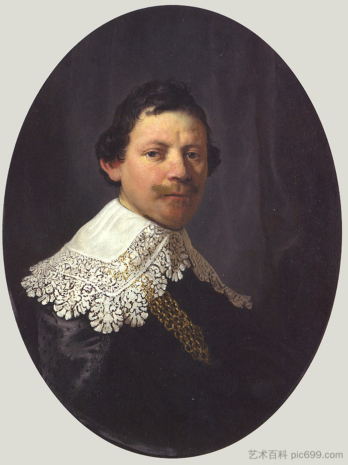 飞利浦卢卡斯的肖像 Portrait of Philips Lucasz (1635),伦勃朗