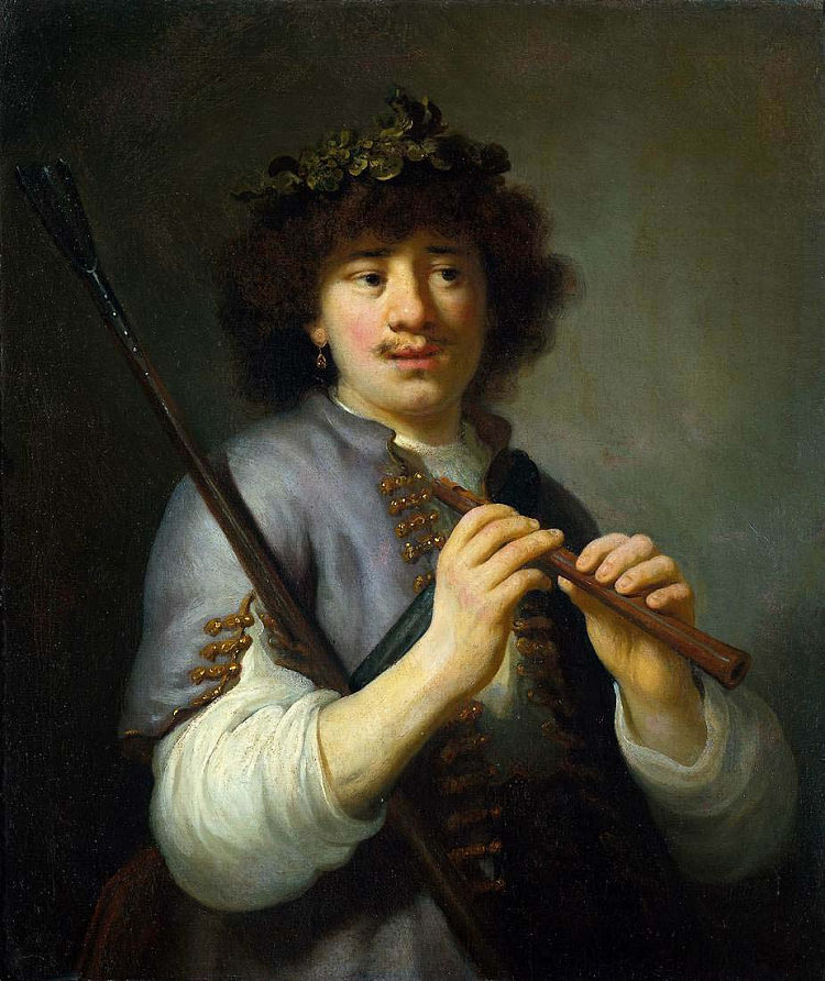 伦勃朗 饰 牧羊人 Rembrandt as Shepherd (1636)，伦勃朗