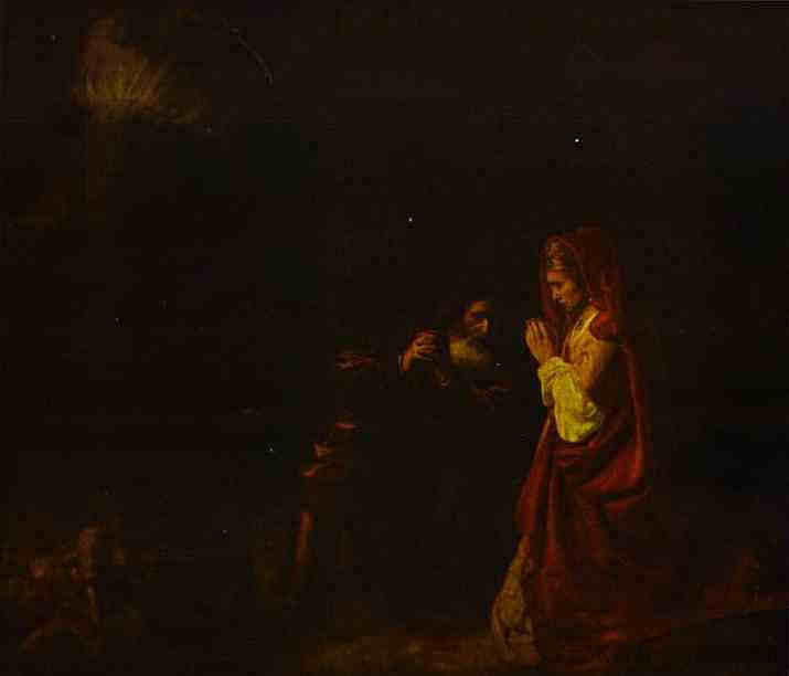 玛挪亚的牺牲 Sacrifice of Manoah,伦勃朗