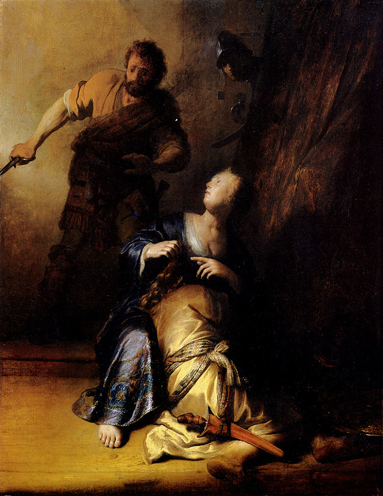 参孙和黛利拉 Samson And Delilah (1628)，伦勃朗