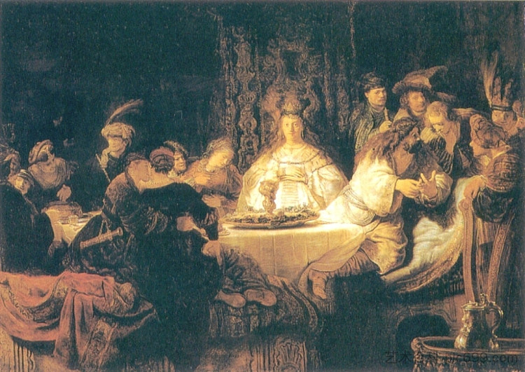 婚礼上的参孙 Samson at the Wedding (1638)，伦勃朗